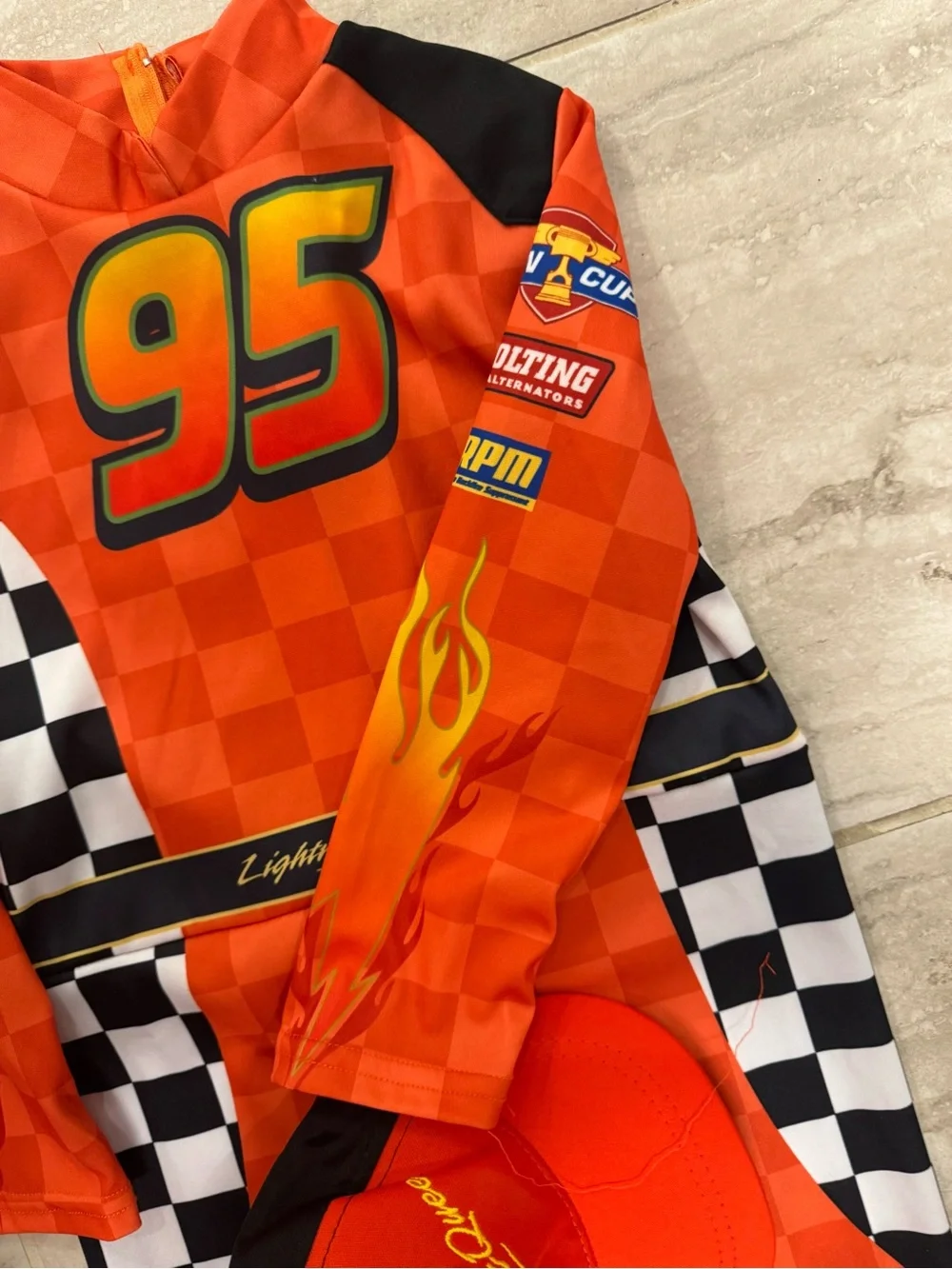 lightning mcqueen race car driver costume